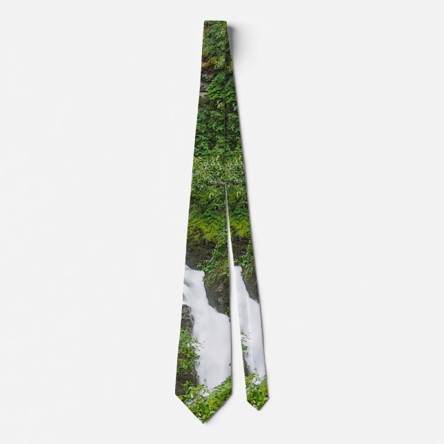 Thunderbird Falls Painterly Neck Tie (Front)