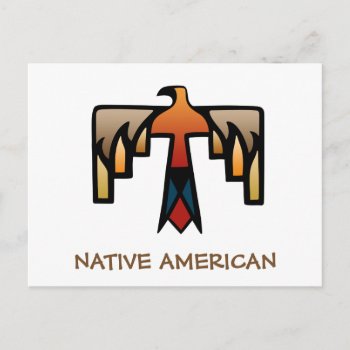 Thunderbird - Native American Indian Symbol Postcard by peculiardesign at Zazzle
