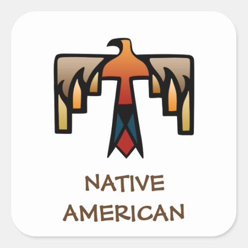 Thunderbird _ Native American Indian Symbol Square Sticker