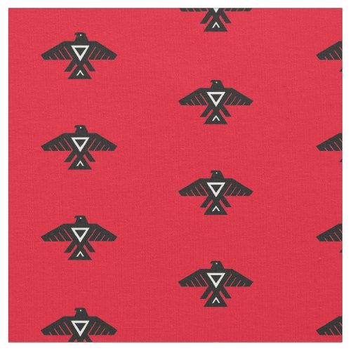 Thunderbird Pattern Red Fabric