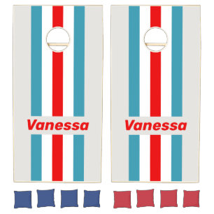 Thunderbird Pin Striped with Name Cornhole Set