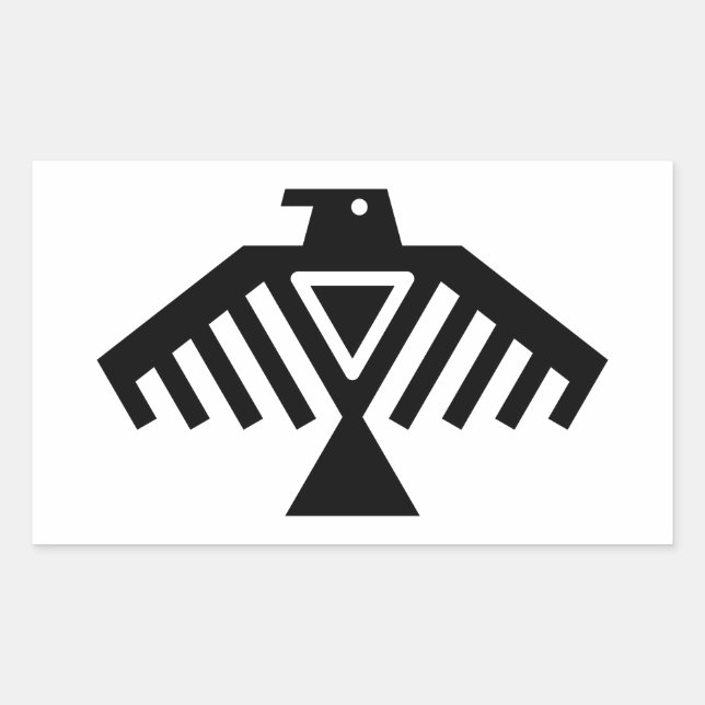 thunderbird rectangular sticker (Front)