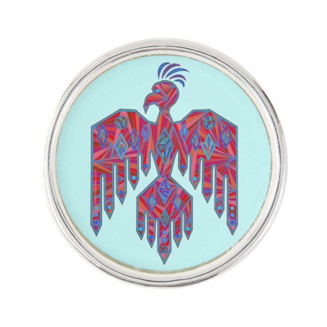 Thunderbird Southwest Art Native American Symbol Lapel Pin (Front)