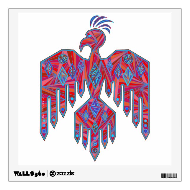 Thunderbird Southwest Art Native American Symbol Wall Sticker (Front)