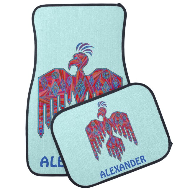 Thunderbird Southwest Native American Custom Car Floor Mat (Set)