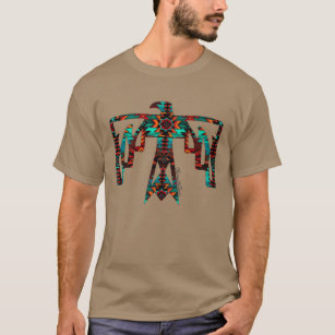 Native American Thunderbird - Turquoise and Bone Men's T-Shirt