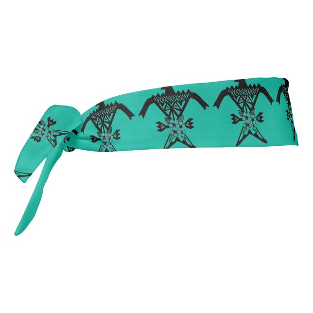 Thunderbird Turquoise Logo Tie Headband (Rotate 270)