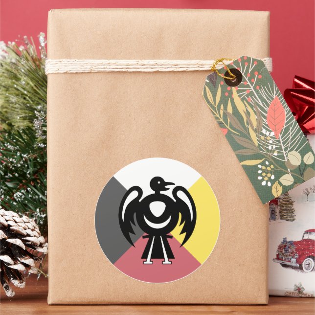 thunderbird v2 classic round sticker (Holiday)