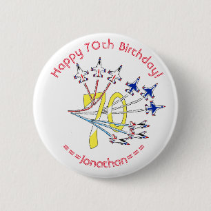 Thunderbirds 70th Birthday Badge Button