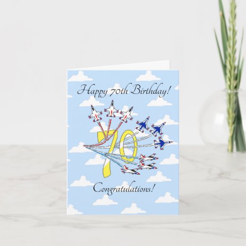 Thunderbirds 70th _ Birthday Card Blue Sky