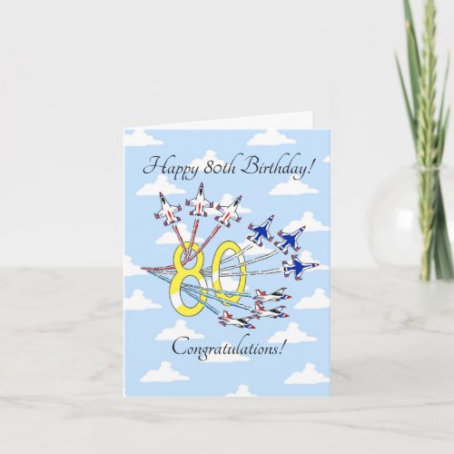 Thunderbirds 80th _ Birthday Card Blue Sky
