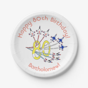 Thunderbirds 80th Birthday Paper Plate