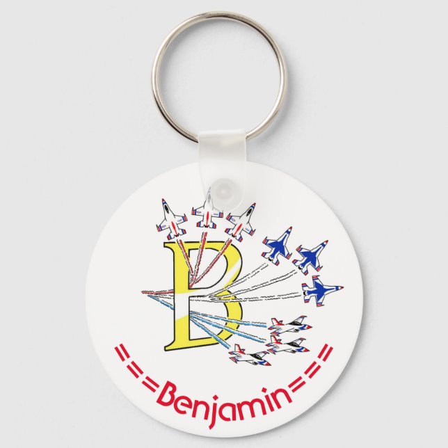 Thunderbirds - B - Initial Key Ring (Front)