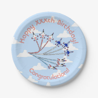Thunderbirds Blue Sky Paper Plate