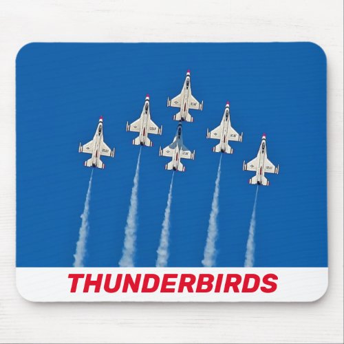 Thunderbirds Climbing Six Ship Formation Mousepad