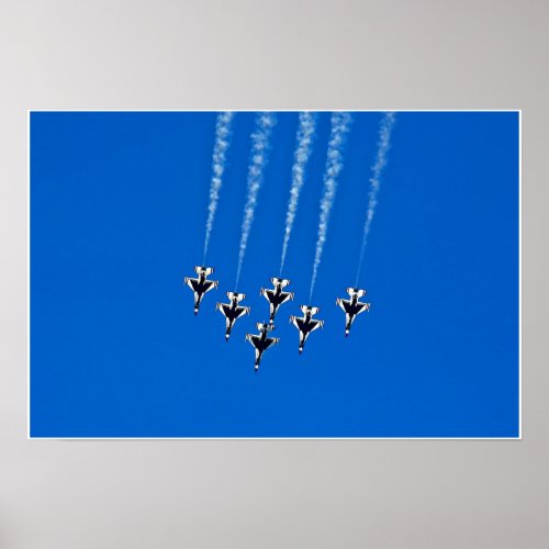 Thunderbirds Diving Six Ship Formation Poster