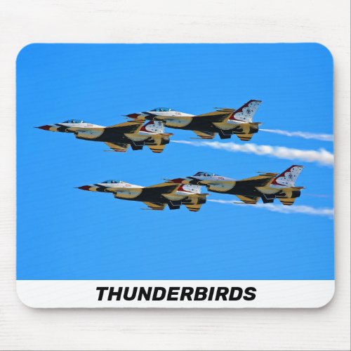 Thunderbirds Four Ship Formation Smoke On Mousepad