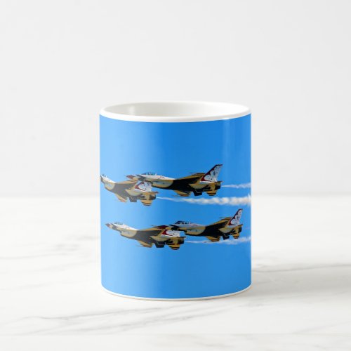 Thunderbirds Four Ship Formation Smoke On Mug