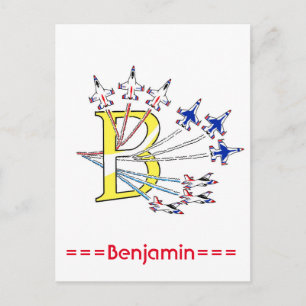 Thunderbirds Initial B Postcard