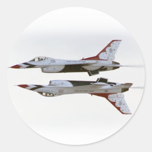 Thunderbirds Maneuver _ Mirror Classic Round Sticker