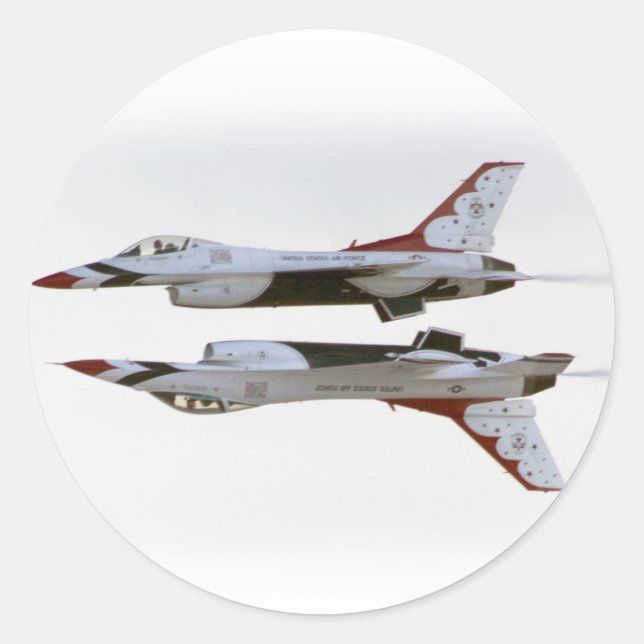 Thunderbirds Maneuver - Mirror Classic Round Sticker (Front)