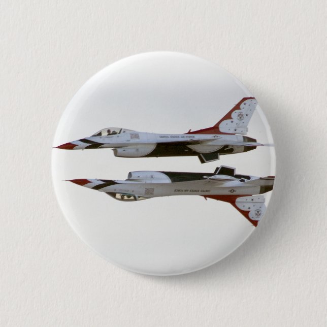 Thunderbirds Maneuver - Mirror Pinback Button (Front)