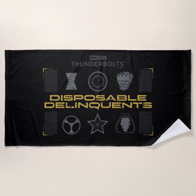 Thunderbolts* | Disposable Delinquents Beach Towel (Front)