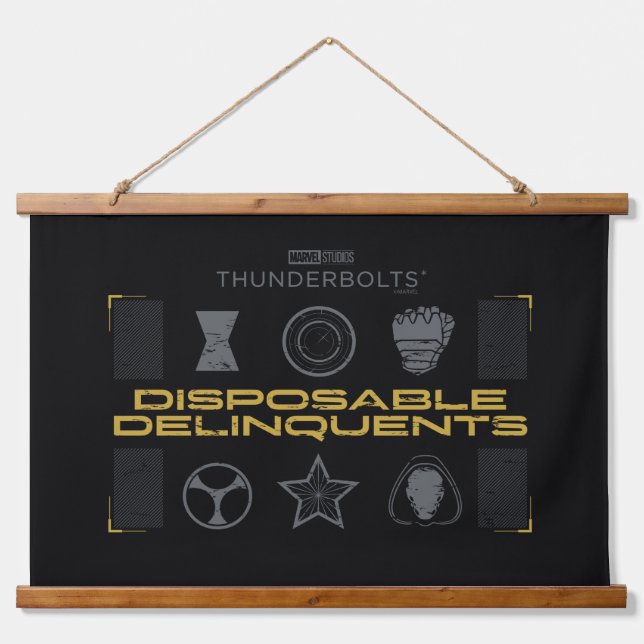 Thunderbolts* | Disposable Delinquents Hanging Tapestry (Front)