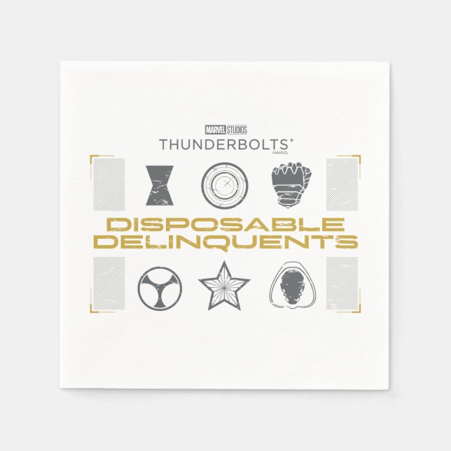Thunderbolts* | Disposable Delinquents Napkins (Front)