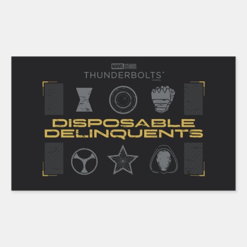 Thunderbolts* | Disposable Delinquents Rectangular Sticker