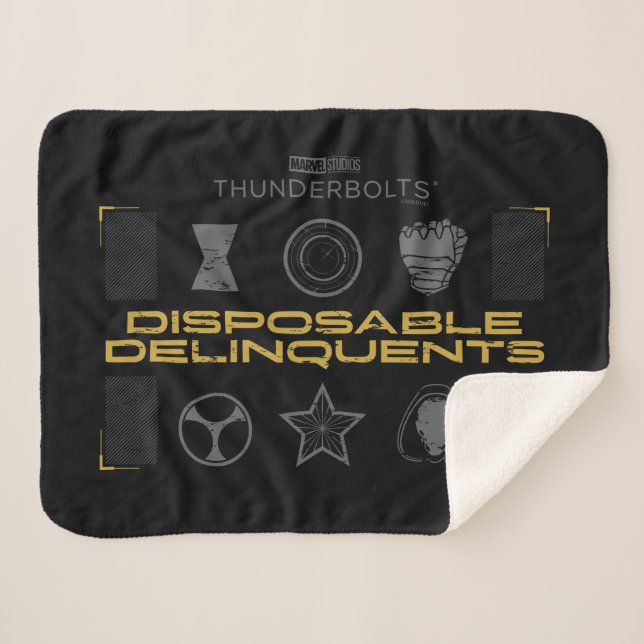 Thunderbolts* | Disposable Delinquents Sherpa Blanket (Front (Horizontal))