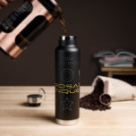 Thunderbolts* | Disposable Delinquents Water Bottle<br><div class="desc">Bring a tactical, underground vibe to your apparel and accessories with the "Disposable Delinquents" team roster. This design features a clean yet gritty arrangement of the squad's signature symbols, from Bucky’s star to Ghost’s mask. The high-contrast black, silver, and gold palette makes it a striking piece for any fan’s collection,...</div>