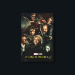 Thunderbolts* | Group Fighting Theatrical Canvas Print<br><div class="desc">Featuring the likeness of: Wyatt Russell, Hannah John-Kamen, David Harbour, Sebastian Stan, Lewis Pullman, and Florence Pugh| Check out Marvel Studios’ Thunderbolts*, featuring an ensemble of the MCU’s most iconic anti-heroes and reformed villains. The artwork captures a chaotic, gritty group portrait where the team is literally and figuratively at each...</div>