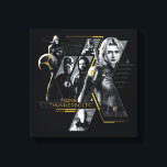Thunderbolts* | Group Graphic Canvas Print<br><div class="desc">Featuring the likeness of: Wyatt Russell, David Harbour, Sebastian Stan, Lewis Pullman, and Florence Pugh| Keep the Thunderbolts* close with this sharp, multi-panel design. Combining halftone textures with bold gold highlights, this graphic captures the identities of the MCU's most talented anti-heroes. It’s a sleek, tech-inspired look that fits perfectly on...</div>