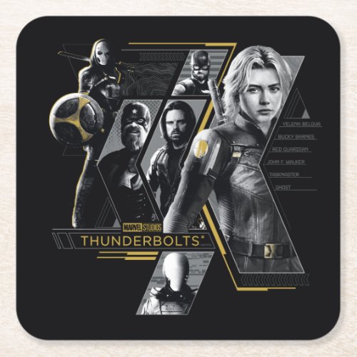 Thunderbolts* | Group Graphic Square Paper Coaster