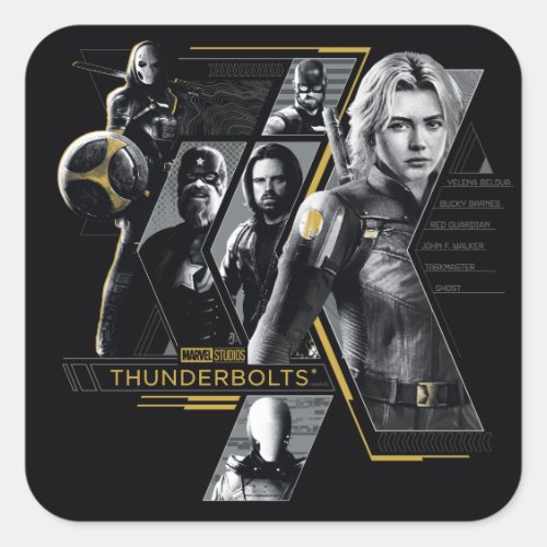 Thunderbolts* | Group Graphic Square Sticker