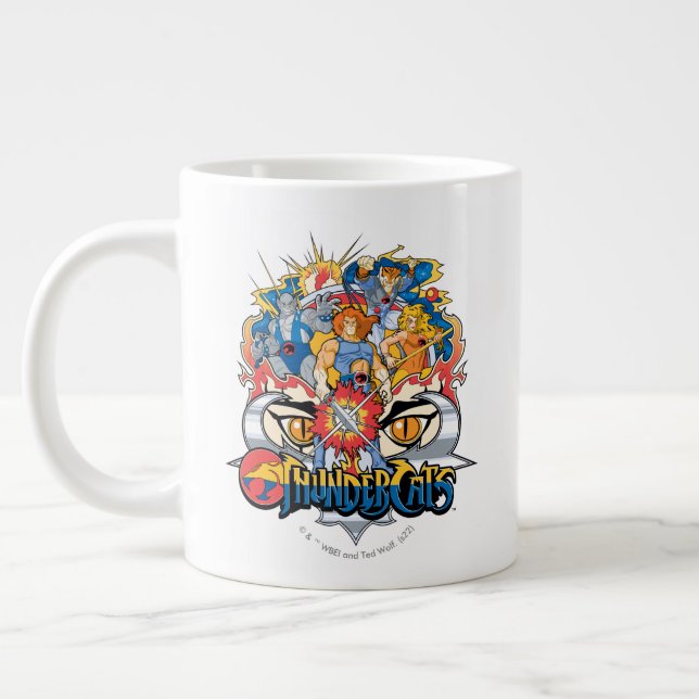 ThunderCats | Firey Group Graphic Giant Coffee Mug (Left)