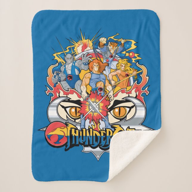 ThunderCats | Firey Group Graphic Sherpa Blanket (Front)