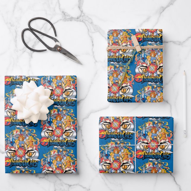 ThunderCats | Firey Group Graphic Wrapping Paper Sheets (Front)