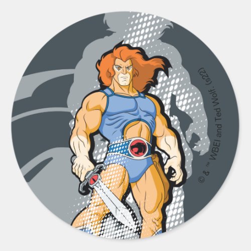 ThunderCats  Lion_O Halfttone Shadow Graphic Classic Round Sticker