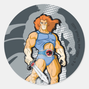 ThunderCats Lion-O Halfttone Shadow Graphic Classic Round Sticker