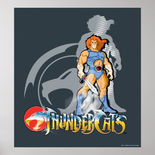ThunderCats  Lion_O Halfttone Shadow Graphic Poster