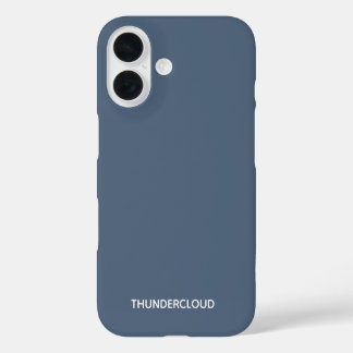Thundercloud Blue-gray Color Name iPhone 16 Case