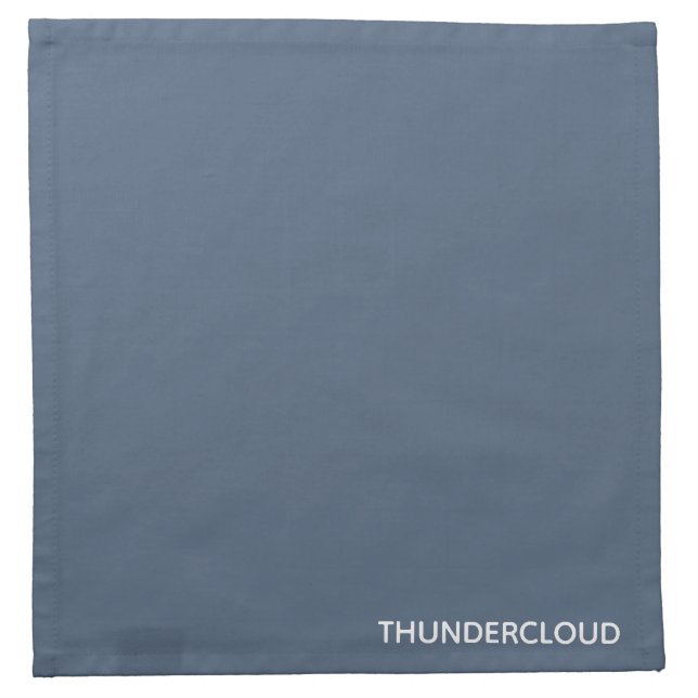 Thundercloud Blue-gray Color Name Cloth Napkin (Front)