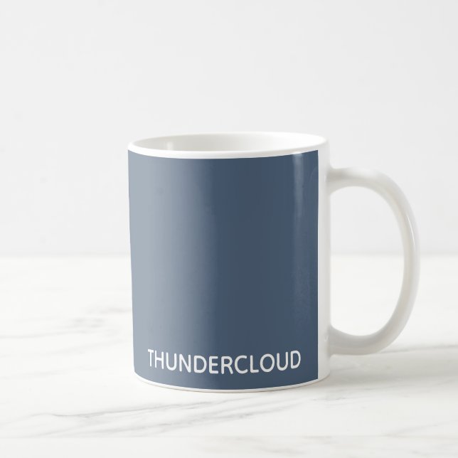 Thundercloud Blue-gray Color Name Coffee Mug (Right)