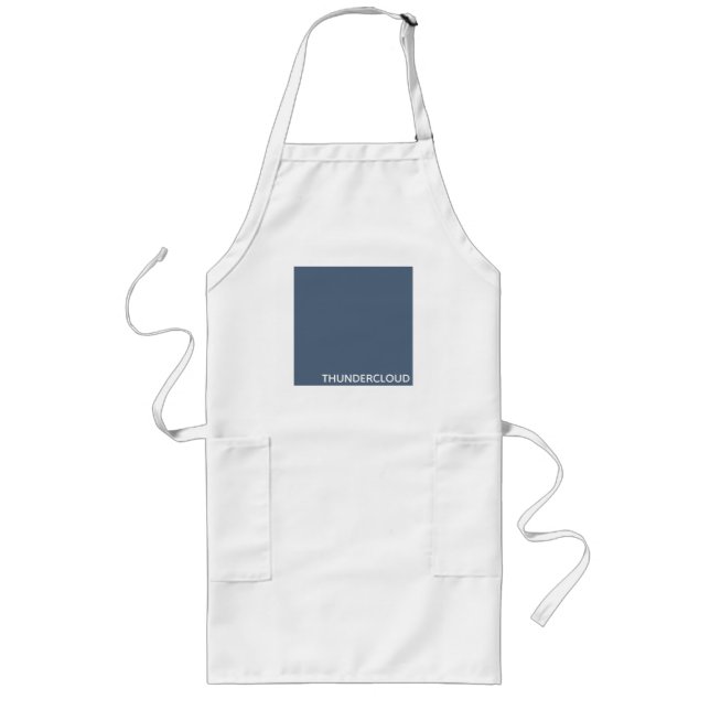 Thundercloud Blue-gray Color Name Long Apron (Front)
