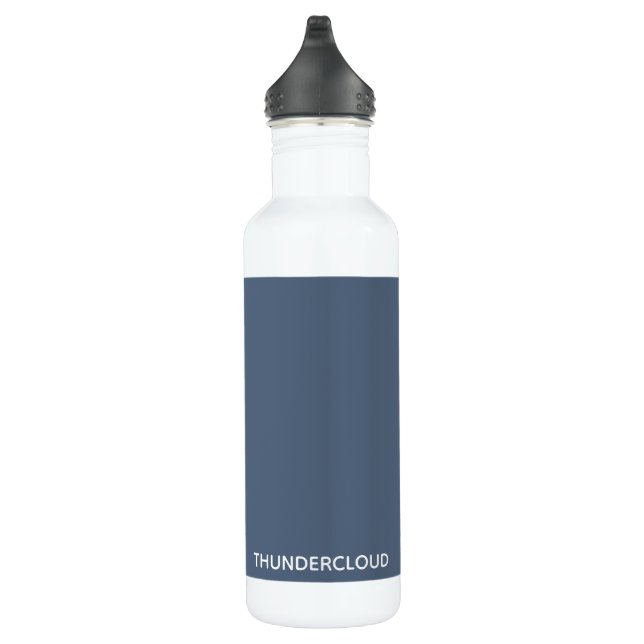 Thundercloud Blue-gray Color Name Stainless Steel Water Bottle (Right)