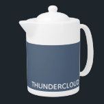Thundercloud Blue-gray Color Name Teapot<br><div class="desc">Blue-gray like thunderous clouds</div>