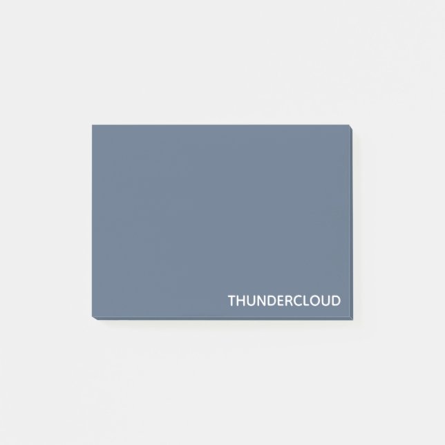 Thundercloud Blue-grey Colour Name Post-it Notes (Front)