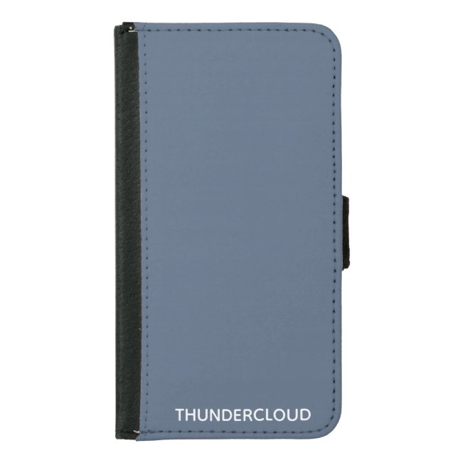 Thundercloud Blue-grey Colour Name Samsung Galaxy Wallet Case (Front)